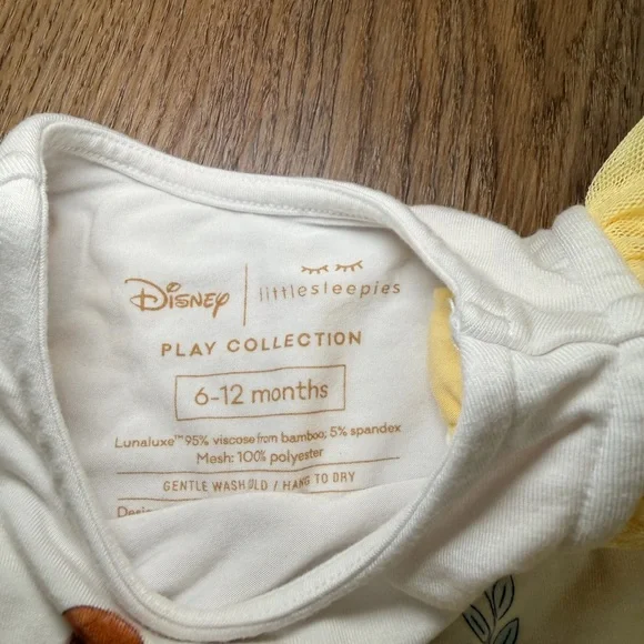 Little Sleepies Disney Princess Tutu Dress & Bloomer Set 6-12M Bamboo Belle EUC - Picture 2 of 10